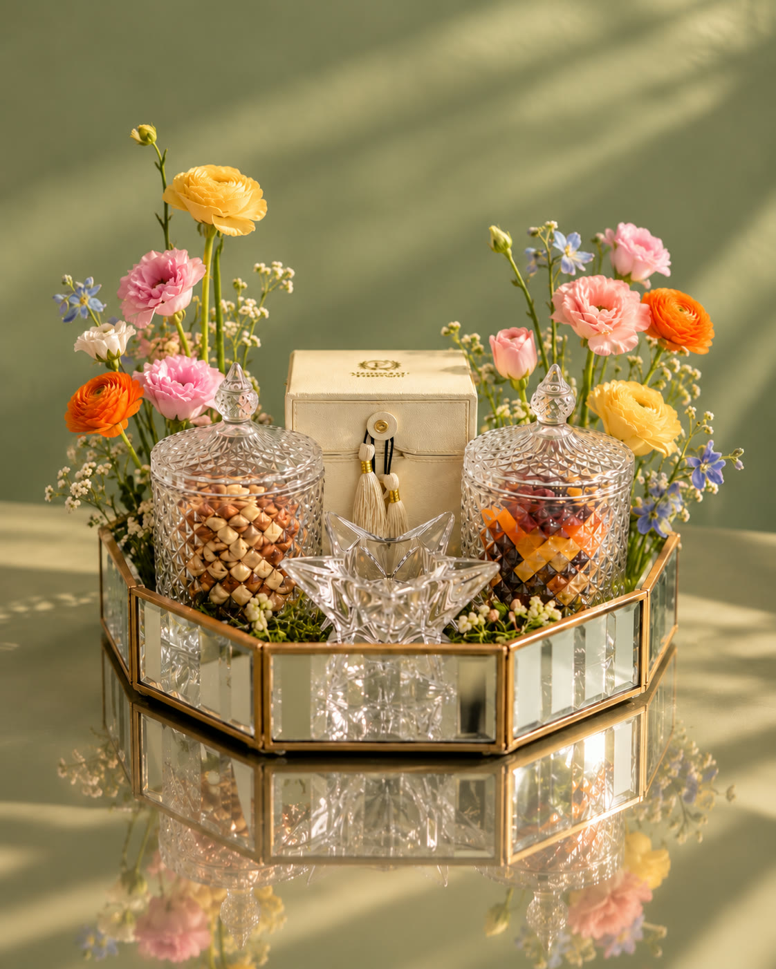 Mirror Bloom Tray hamper