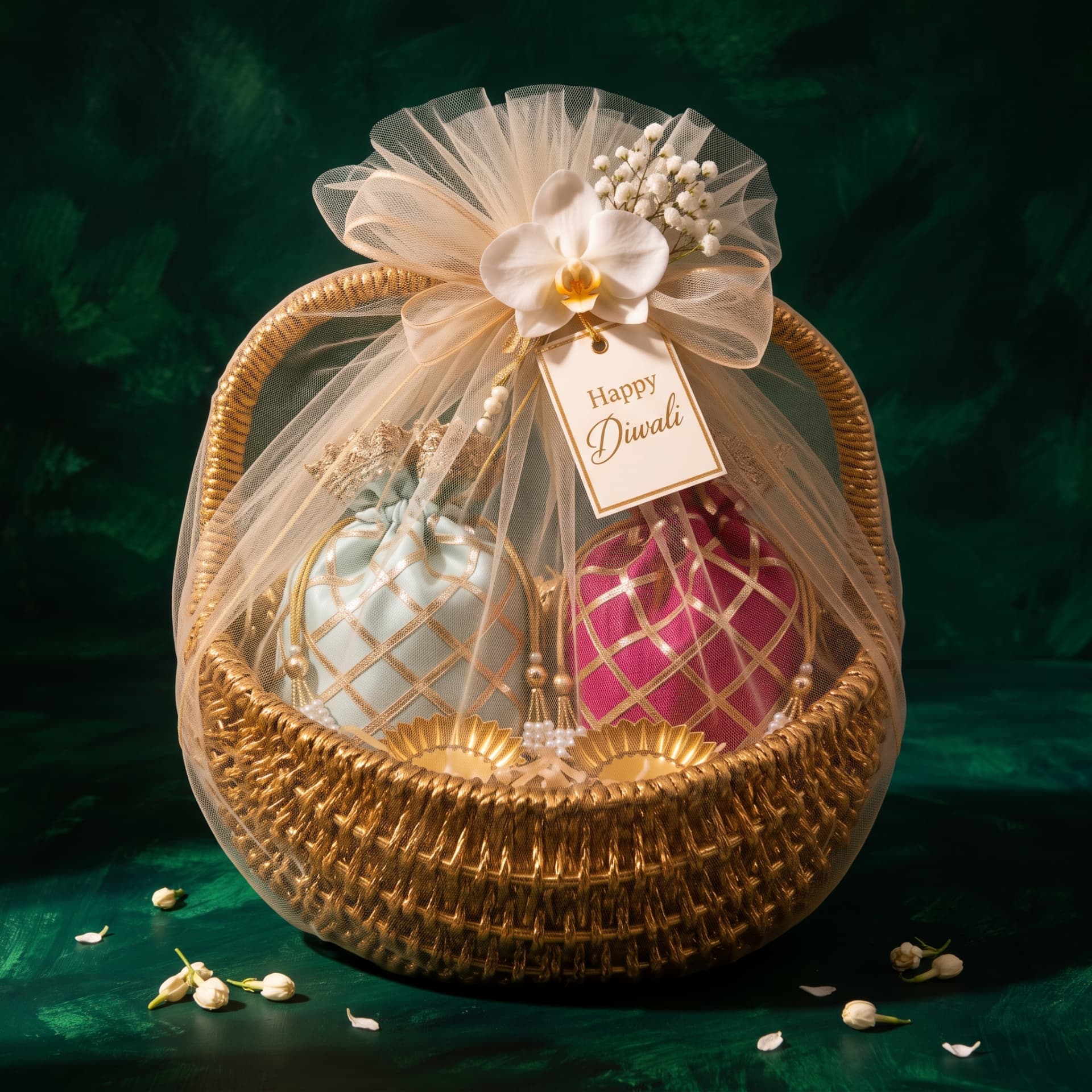 Golden Bloom Basket hamper